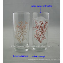 color changing glass made in China/machine made high quality cold color change glass cup